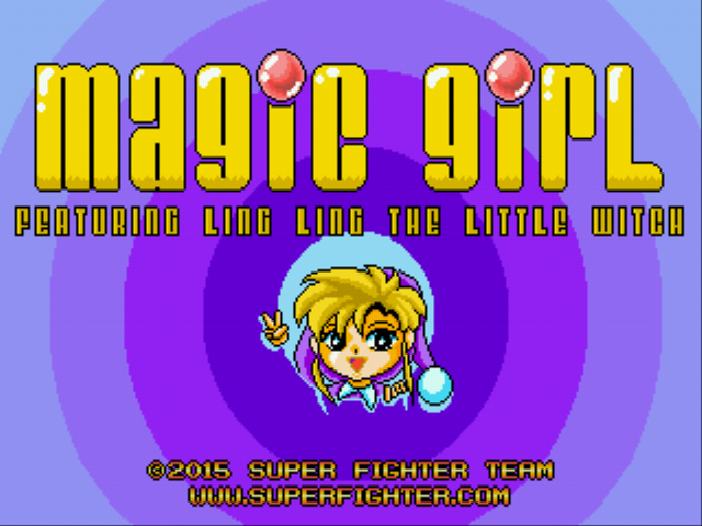 Magic Girl - Featuring Ling Ling The Little Witch Title Screen